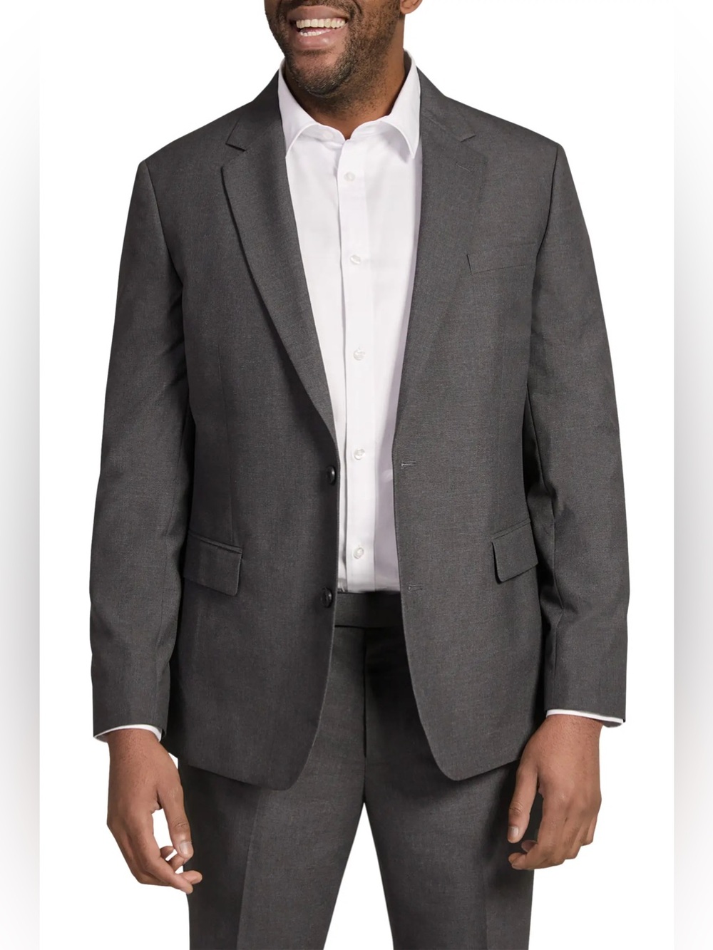 Johnny Bigg Raymond Men's Tailored Charcoal Two-Button Suit Jacket NWT